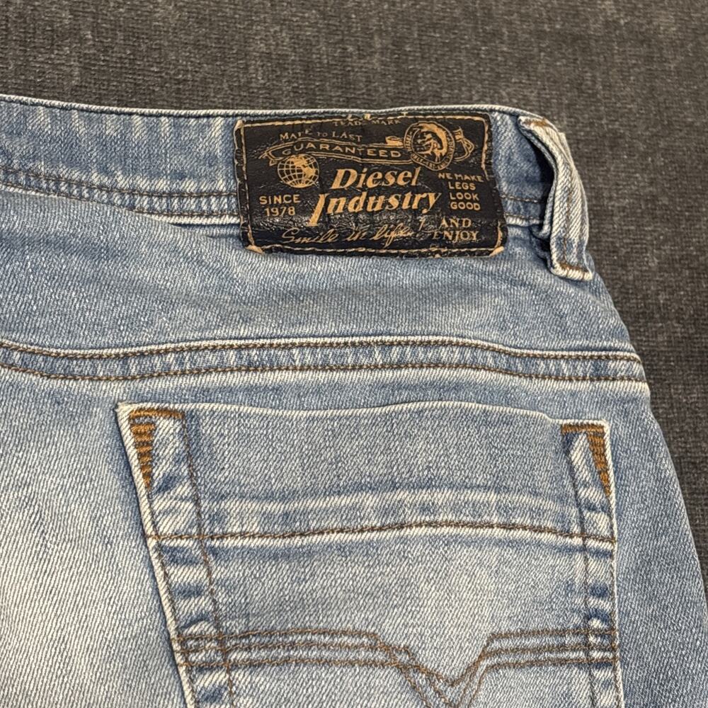 Diesel Jeans Mens 32x32 Blue Safado Regular Slim Straight Light Wash ORZ16 - Picture 7 of 7